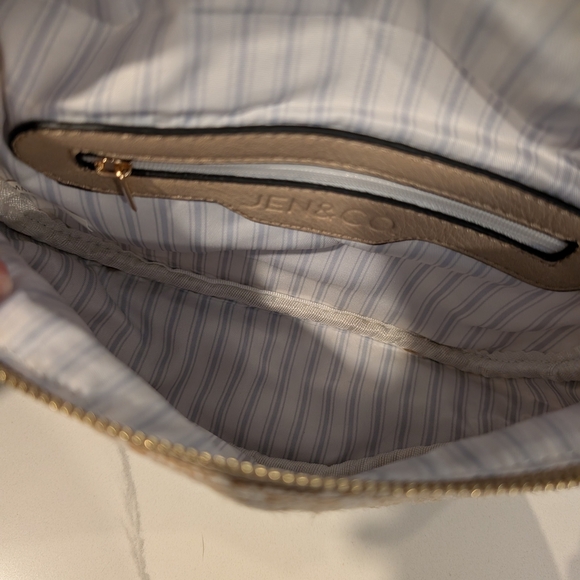 Jen And Co Beige Textured Women's Bag - Picture 3 of 3